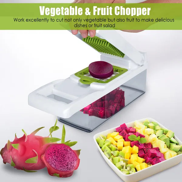 12-in-1 Vegetable Chopper & Slicer Set with Container