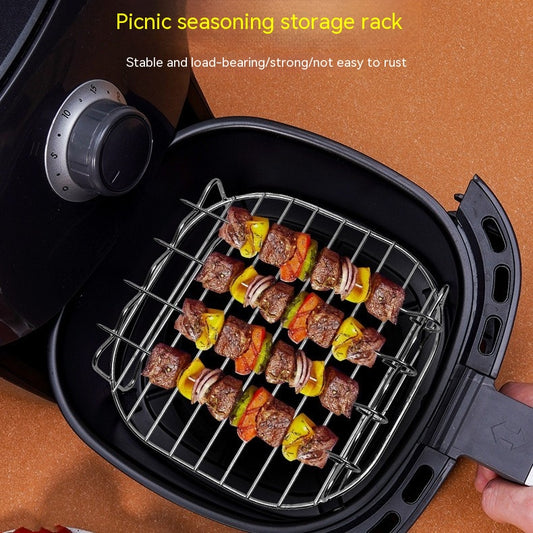 Double-Layer Air Fryer Rack (430 Stainless Steel)