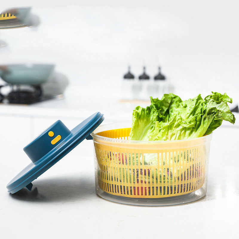 Electric Salad Spinner & Vegetable Dryer (Double-Layer Design)