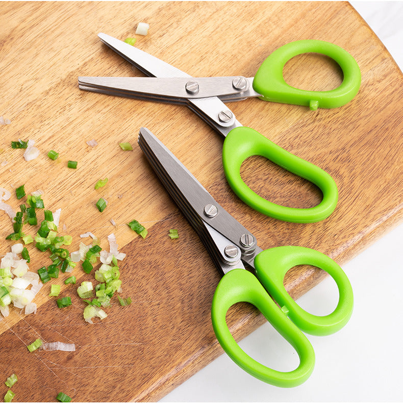 Multi-Layer Herb Scissors (Stainless Steel)