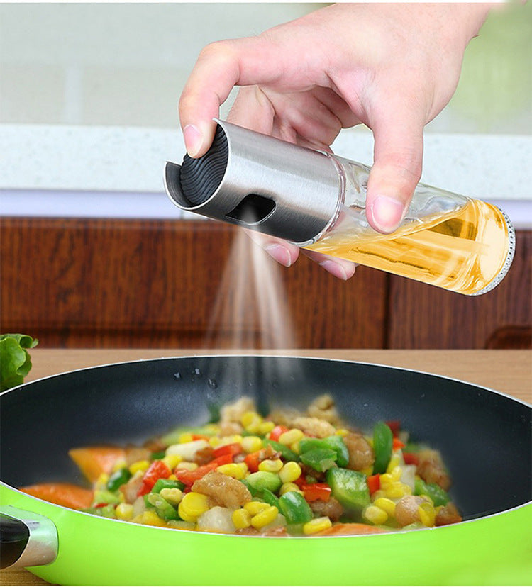 Oil Sprayer Bottle for Cooking (Leakproof, Refillable Glass Design)
