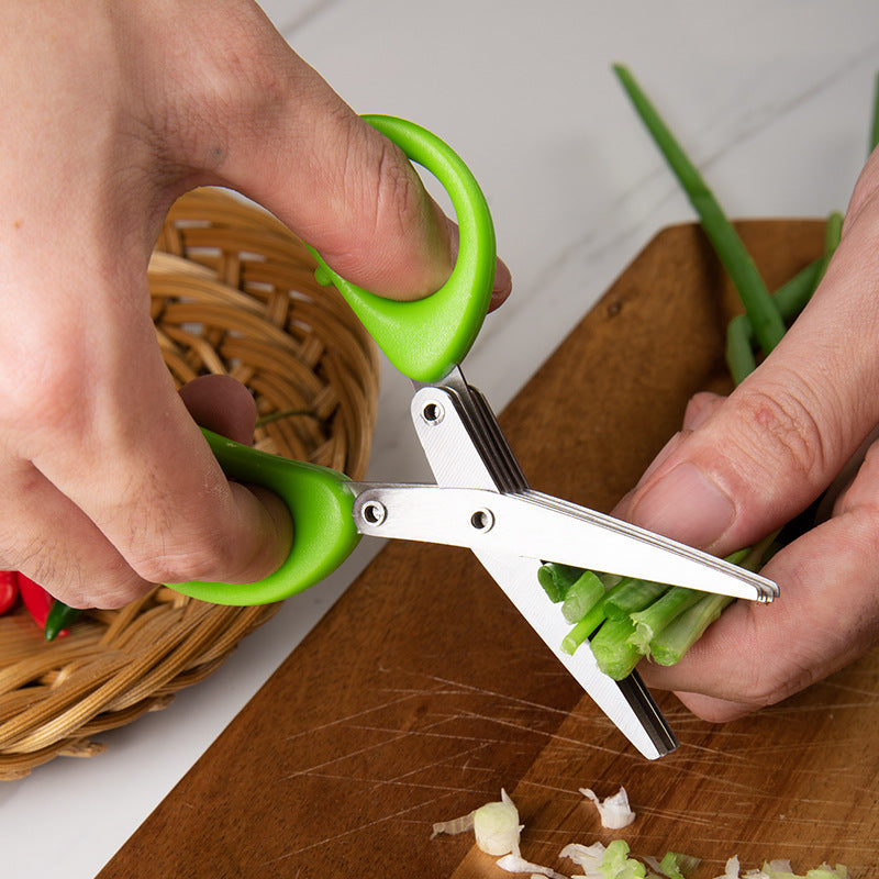 Multi-Layer Herb Scissors (Stainless Steel)