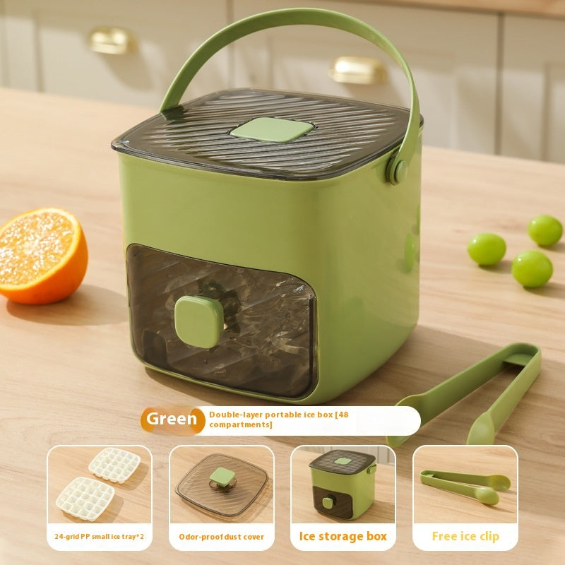 Large Capacity 3-Layer Ice Cube Tray with Press Release