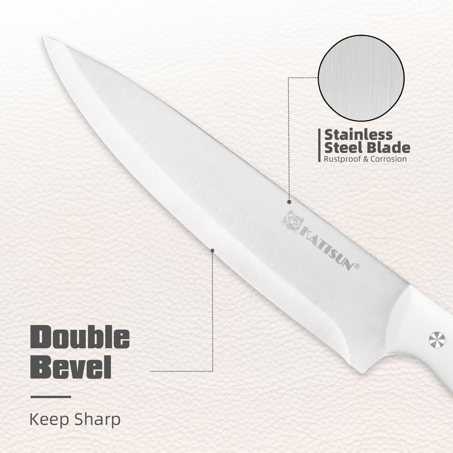15-Piece Kitchen Knife Set with Wooden Block & Built-In Sharpener
