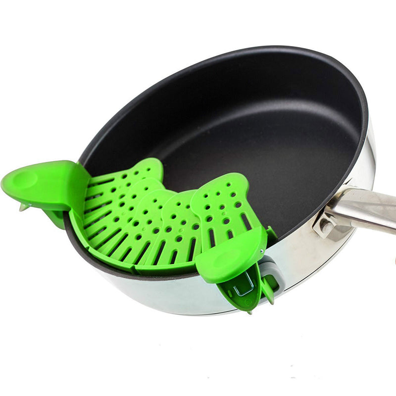 Clip-On Silicone Strainer (Hands-Free Draining Tool)