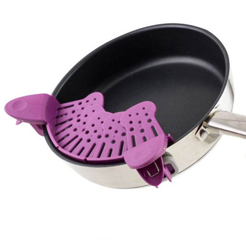Clip-On Silicone Strainer (Hands-Free Draining Tool)