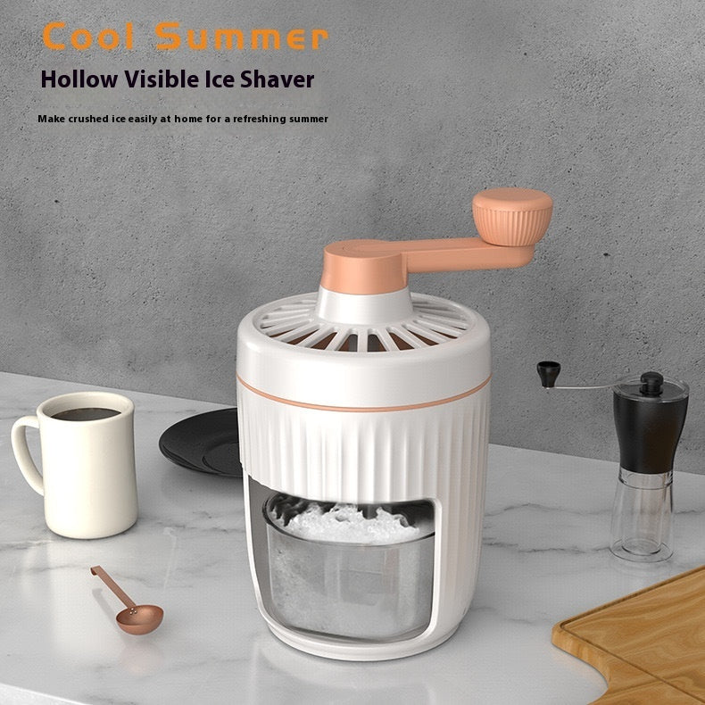 Manual Ice Crusher & Shaved Ice Maker (Portable Hand-Crank Design)