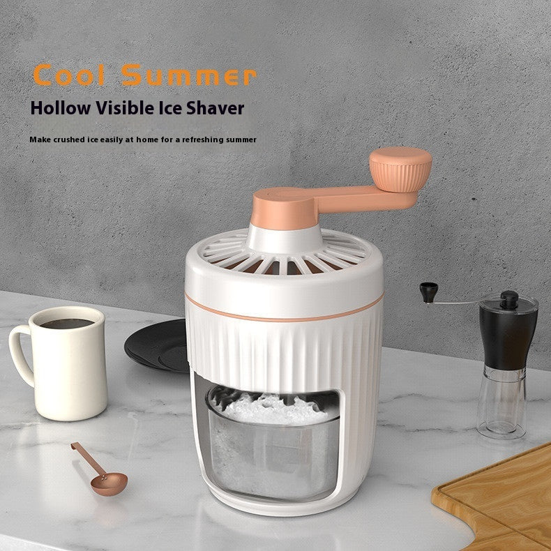 Manual Ice Crusher & Shaved Ice Maker (Portable Hand-Crank Design)