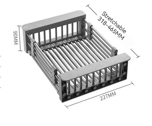 Stainless Steel Sink Drain Basket (Large Capacity Kitchen Organizer)