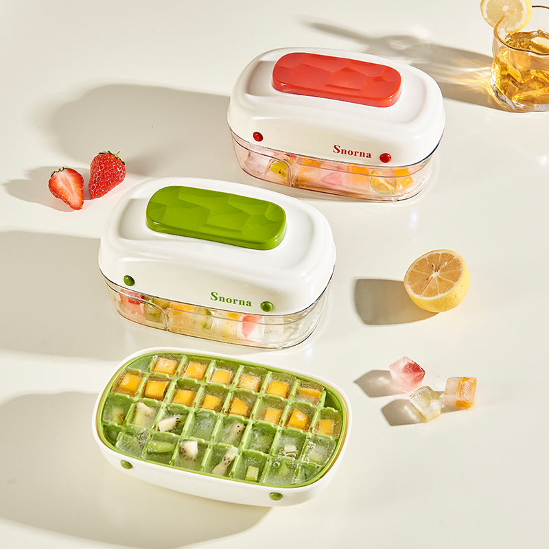 Easy-Release Ice Cube Tray with Lid (Press-Type Design)