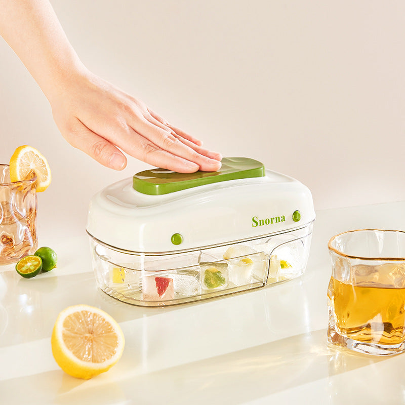 Easy-Release Ice Cube Tray with Lid (Press-Type Design)