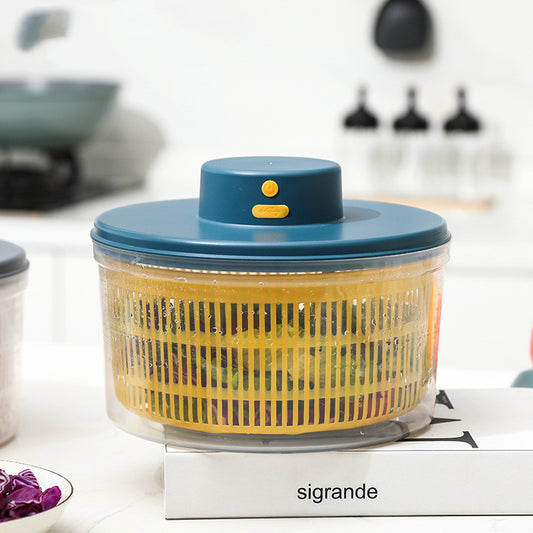 Electric Salad Spinner & Vegetable Dryer (Double-Layer Design)