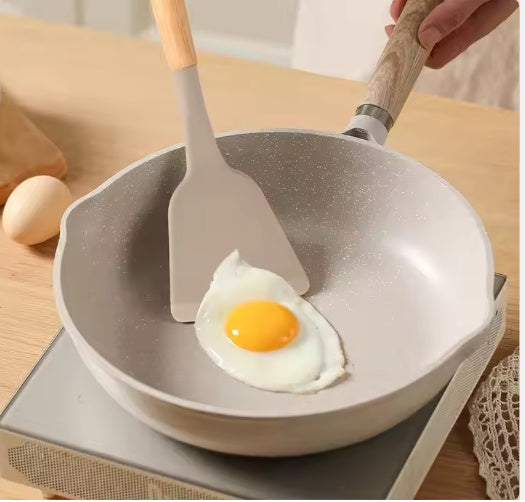12-Piece Non-Stick Silicone Kitchen Utensil Set with Wooden Handles