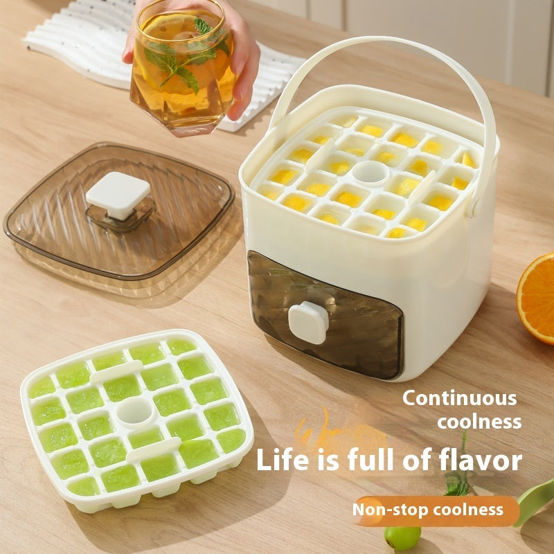 Large Capacity 3-Layer Ice Cube Tray with Press Release
